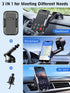 Qhumility 3-in-1 2025 360 Car Phone Holder, Upgraded Phone Mount for Car Dashboard Air Vent Windshield, Adjustable Car
