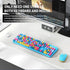 FOPETT 2.4GHz Wireless Keyboard and Mouse Set, Full-Size Keyboard Compatible for Windows/Laptop/PC - Blue Colorful