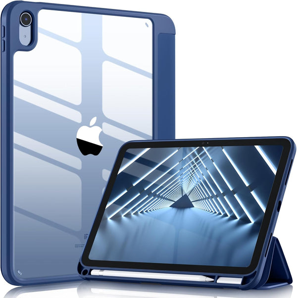 Wenlaty Case for iPad 10th Generation 2022 10.9 Inch with Pencil Holder, Slim Protective Cover, Sea Blue