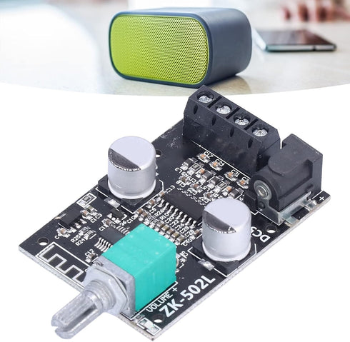 ZK-502L Bluetooth Power Amplifier Board, 5.0 Stereo Audio Receiver for DIY Speakers, 5-24V