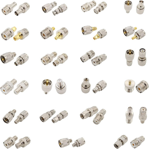 RF Coaxial Adapter Set, 23 Type UHF Adapter Kits for Ham Radio, CB Radio Antenna Adapter
