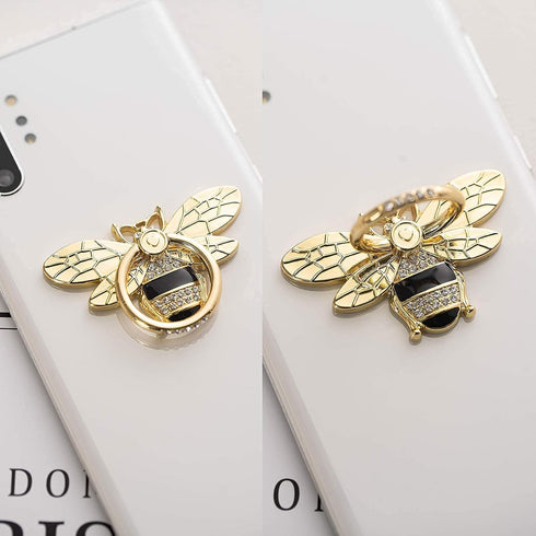 Allengel Bee Phone Ring Holder Finger Kickstand with Crystal for iPhone or Smartphone Cases