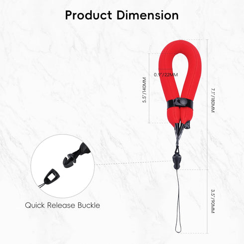 JJC Waterproof Camera Floating Wrist Strap for Olympus Tough TG-7, TG-6, TG-5, Kodak, Pentax, Fujifilm, Nikon, GoPro