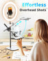 UBeesize 12" Desk Ring Light with Stand & Phone Holder - Overhead Mount for Video Recording, Zoom, Live Streaming