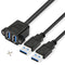 GINTOOYUN Dual USB 3.0 Cable - 2 Ports USB 3.0 Male to Female Extension Cable, Suitable for Various Occasions
