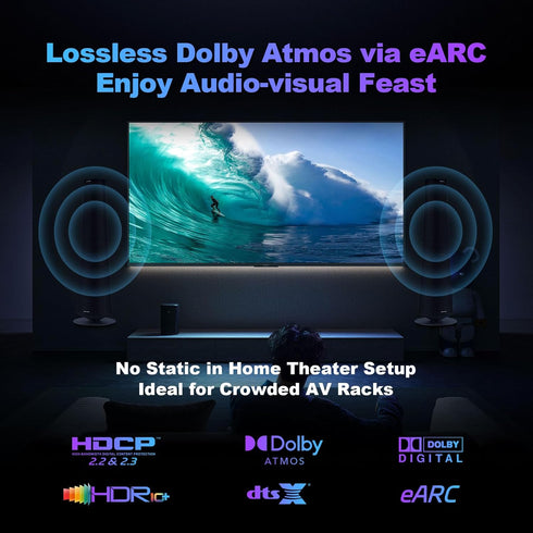 8K 20ft, 48Gbps 2.1 8K@60Hz/4K@120Hz, PS5 4 3/Xbox/TV/Monitor/Laptop/Projector/Blu-ray Fiber Optic HDMI Cable Long HDMI