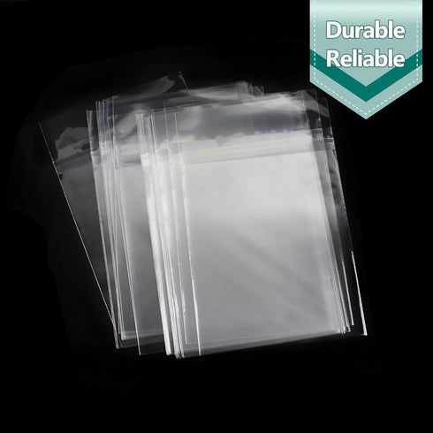Golden State Art Pack of 100, 5 1/4 X 7 1/8 inches Crystal Storage Bags, Acid-Free Clear Sleeves for 5x7 Photo Framing