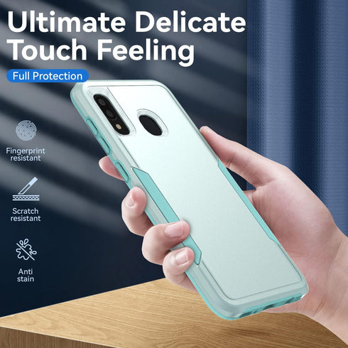 Asuwish Samsung Galaxy A20 A30 Case, with Tempered Glass Screen Protector, Slim Thin Hybrid Full Body Protective Cover,