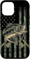 Camo American Flag Case for iPhone 12/12 Pro - Bass Fishing Gift for Fisherman