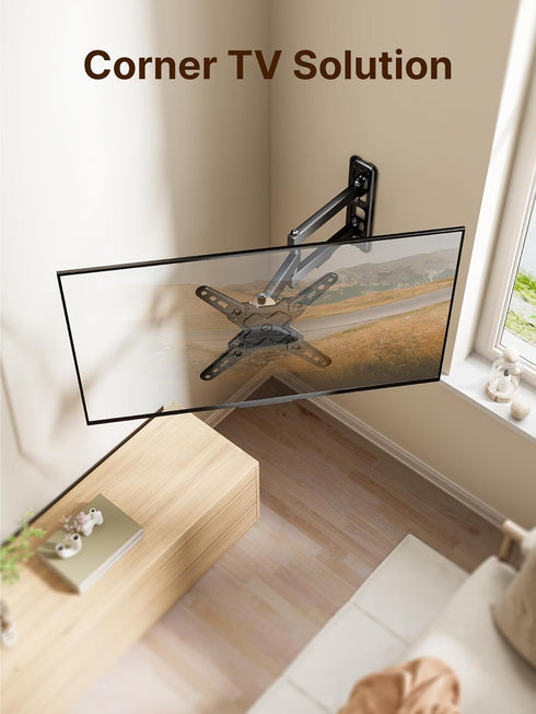 monTEK 13-43 Inch 200x200mm, 44lbs Full Motion TV Wall Mount Bracket for Most LED LCD Flat Screen TVs & Monitors