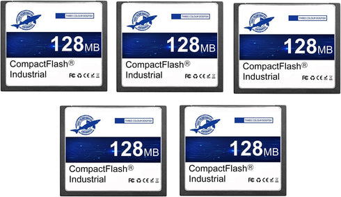 THREE COLOUR DOGFISH Dogfish Compact Flash Memory Card 128MB 5 Pack High Performance Industrial CF