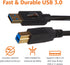 3.0 4.8Gbps 6 Amazon Basics USB-A to USB-B Cable, High-Speed with Gold-Plated Plugs, Foot, Black