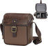 Cwatcun Camera Sling Bag PU Leather for PhotographersSmall Camera Bag Water-resistant Shockproof