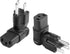 JSADZKJ 3 Prong Power Adapter, 90 Degree 5-15P to C13 Power Convertor (2 Pcs)