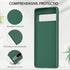 Amzpas Silicone Phone Case Compatible with Google Pixel 7, Soft Protective Smart Phone Case for Women Men, Durable Anti-Scratch Shockproof Phone Cover Dark Green