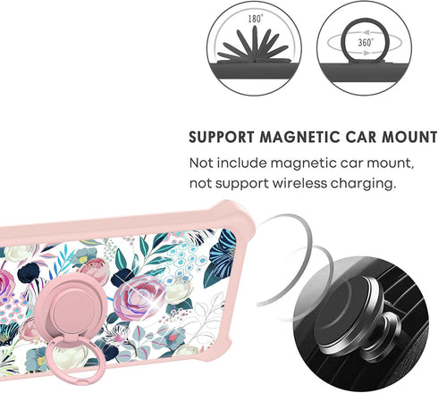 jioeuinly Vortex HD65 Plus Case, Colorful Reflect Light, with Tempered Glass Screen Protector, Ring Support