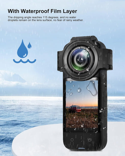 Insta360 X3, insta360 x3 Lens Guard Protective Cover for PULUZ Optical Glass Lens Protector for Accessories-Waterproof