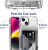 ACANDYA 14 13 14/13 6.1 inch for iPhone Case Wallet iPhone Case Clear with Credit Card Holder ID Card Slot Heavy Duty