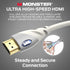 4k 24k PS3 6 Monster HDMI Cable Ultra HD with Ethernet - Corrosion-Resistant Rose Gold Contacts and V-Grip Connection