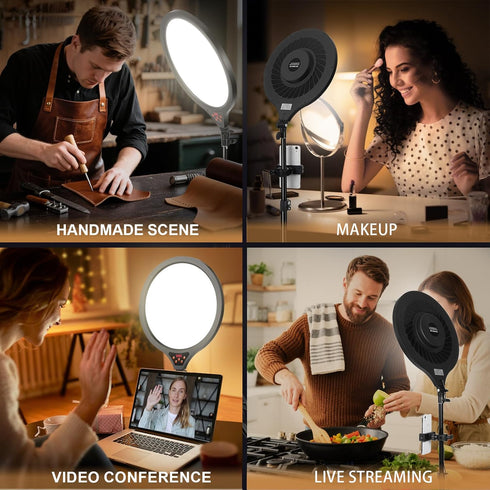GSYXERGILES 14" Ring Light with Stand, Professional Ring Light Tripod for iPhone, Adjustable Height for Video Recording