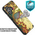 TJS Hybrid Shockproof Case for Boost Mobile Celero 5G + Plus 2024, Antique Flower, with Tempered Glass Screen Protector.