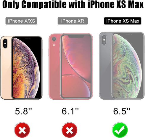 Beasyjoy Waterproof Case for iPhone Xs Max, Metal Heavy Duty Durable Cover with Built-in Screen Full Body Protective