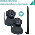 TECHTOO 9dBi 2.4Ghz 2Pack) WiFi Antenna with SMA Male Connector Compatible W/Foscam Anran Haloview IP Camera & Other