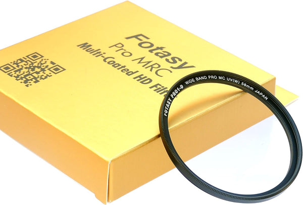 Fotasy 58mm Ultra Slim UV Protection Lens Filter, Nano Coatings MRC Multi Resistant Coating, 16 Layers Multicoated