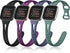 Odbeai Soft Silicone Replacement Wristbands - Slim Sport Breathable Bands for Fitbit Versa 2, Versa Lite/SE, 4Packs
