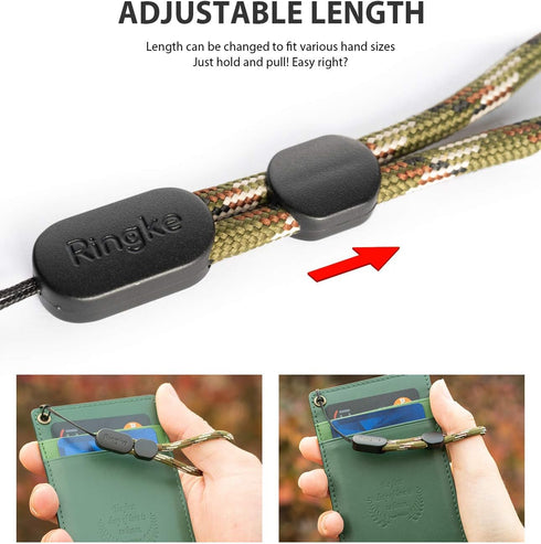 Ringke Lanyard Finger Strap, Durable Parachute Cord Phone Strap, Adjustable for Phone, Camera, Key - 4 Pack