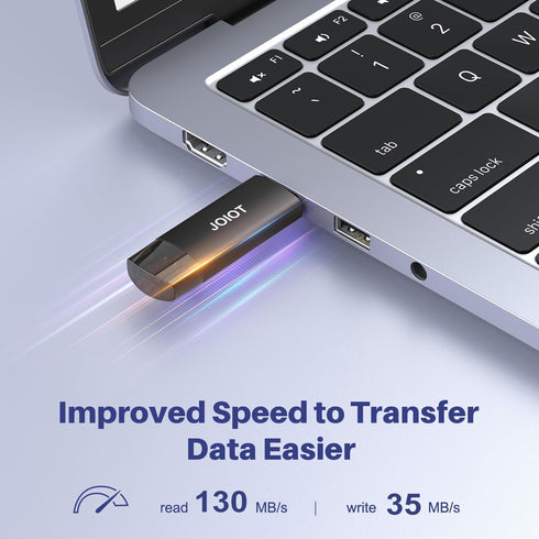 JOIOT 128GB 3.0 2-in-1 15 USB C Flash Drive Dual USB Flash Drive Type C + USB A Portable Type-C Flash Drive USB-C Thumb