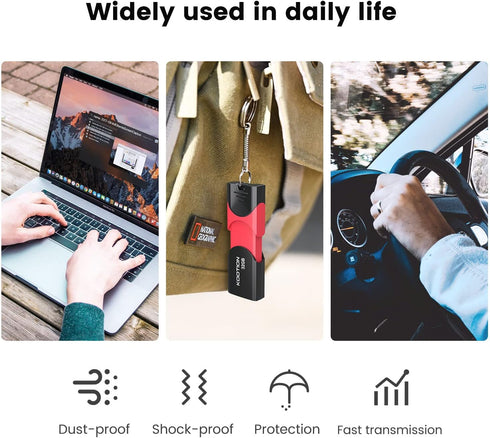 KOOTION USB 3.0 Flash Drive 10 Pack 32GB Thumb Drive Retractable Ultra High Speed USB Stick for Data Storage