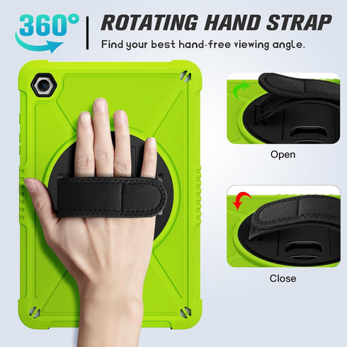 ZtotopCases for Samsung Galaxy Tab A9+ 11'' 2023, Shockproof Hard Case with Screen Protector, Green