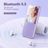 AGPTEK 64GB MP3 M3 2.4 inch 128GB(Purple) Player with Bluetooth, Music Player with Speaker and FM Radio, Touch Buttons