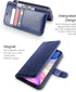 OCASE iPhone 11 Wallet Case, PU Leather Flip with Card Holder, Kickstand, Magnetic Closure, TPU Shockproof (Blue)