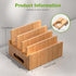 Pezin & Hulin Bamboo Charging Stand, Dock Organizer for Multi Devices with 5 Cables, No Power Charger Block