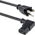 StarTech.com 10ft (3m) Computer Power Cord, 18AWG, NEMA 5-15P to Right Angle C13,