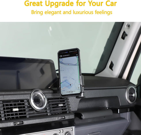 Car Multifunctional Cell Phone Holder Cup Holder, 2-in-1 Center Console Cell Phone Holder for Ineos Grenadier 2020-2024