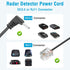 Radar Detector Power Cord Adapter - Compatible with Kia, Hyundai, Connect to Rearview Mirror