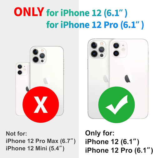 SPORTLINK Compatible with iPhone 12 Pro Waterproof Case - Full Body Shockproof Dustproof Phone Screen Protector Rugged Waterproof Case for iPhone 12 & 12 Pro 6.1 Inch Black