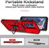 SunStory Moto G Play 2024 Case, Red with HD Screen Protector & Slide Camera Cover & Kickstand