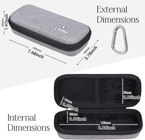worfty 10000/12000/13800mAh Case for VRURC/VEGER/FOCHEW/Charmast/citicr/GKUTW Portable Charger with Built-in Cables
