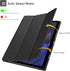 DTTO Case for Samsung Galaxy Tab A8 10.5 inch 2022, Premium PU Leather Tri-Fold Stand Cover with Hard Shell, Black