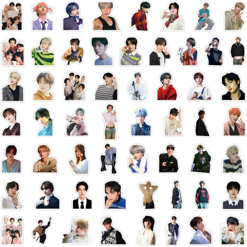 110pcs Cute Trendy Kpop Singer Boy Group Stickers, Vinyl Waterproof for Teens, Laptops, Journals, Travel Case