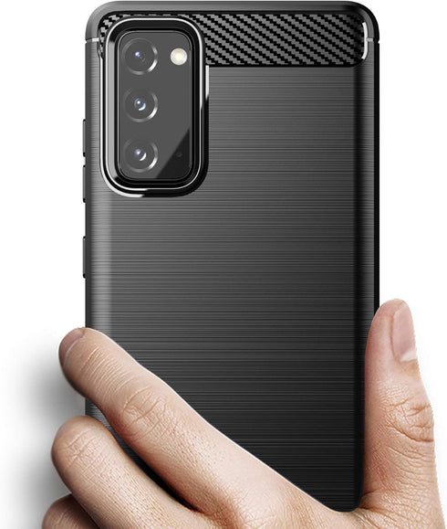 Osophter Galaxy S20 FE Case, Shock-Absorption TPU Rubber Protective Cover for Samsung S20 FE 5G (Black)