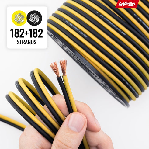 Install Link 12 AWG Speaker Wire Cable (100 Feet) for Stereo, Car or Home Theater, CCA