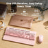 SABLUTE 2-Stage 2.4GHz Wireless Keyboard and Mouse Combo, Magnetic Soft-Touch Wrist Rest, Round Keycaps, Full-Size
