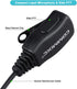 2-Pack Two-Way-Radio Earpieces with Mic PTT, 2.5mm+3.5mm 2 Pins Headset, Compatible with Motorola Walkie Talkies