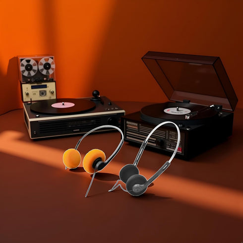 WLngtv 2 Cassette Pcs Retro On Ear Headphones, Wired Stereo Headphones, Headphone, Lightweight Portable Headphone