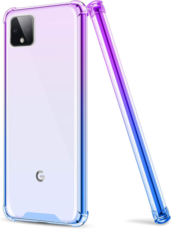 SALAWAT Compatible with Google Pixel 4 XL Case, Clear Gradient Slim Phone Cover, Shockproof Protective Case